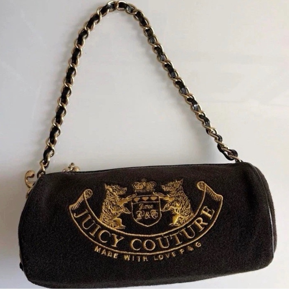 🤎Vintage Y2K Scotty Dog Velour Barrel Bag🤎